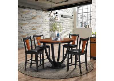 Image for Boyer Black & Black / Cherry Barstool (Set of 2)