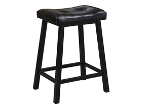 Black Counter Height Stool (Set of 2)