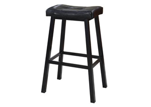 Image for Black Bar Height Stool (Set of 2)