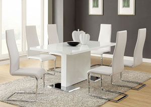 Image for White Dining Table w/ 4 Side Chairs