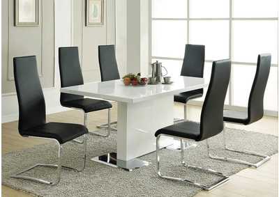 Image for White Dining Table with Chrome Base