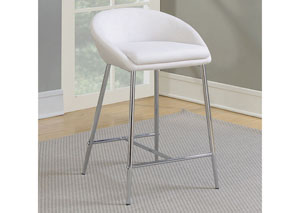 White Counter Height Stool (Set of 2)