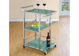 Turquoise Serving Cart