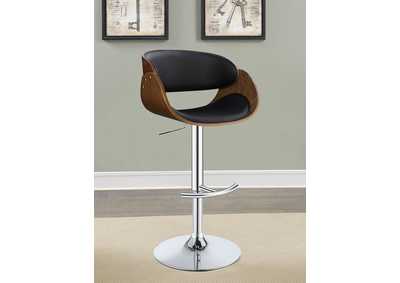 Image for Dana Adjustable Bar Stool Black and Chrome