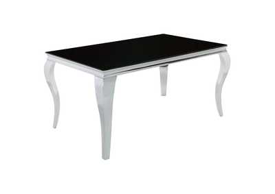 Image for Carone Rectangular Dining Table Chrome and Black