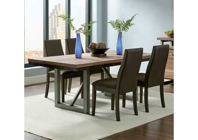 Image for Spring Creek 5-piece Dining Room Set Natural Walnut and Rich Cocoa Brown