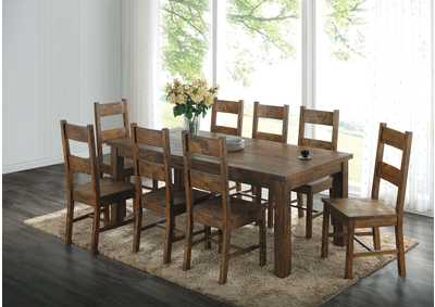 Image for Coleman 9-piece Rectangular Dining Set Rustic Golden Brown