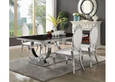 Image for Antoine 5-piece Rectangular Dining Set Chrome