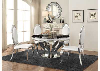 Image for Anchorage 5-piece Round Dining Set Chrome