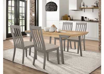 Image for Nogales 5-piece Rectangle Dining Set Acacia and Coastal Grey