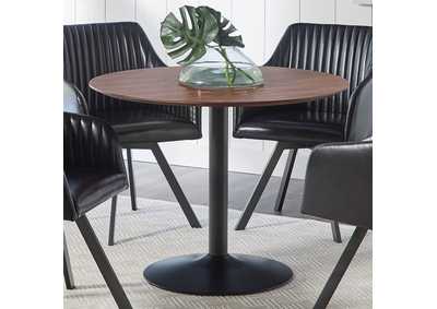 Image for Cora Round Dining Table Walnut and Black