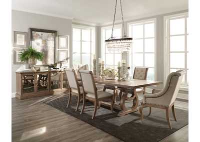 Image for Brockway Cove Trestle Dining Table Barley Brown