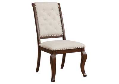 Image for Brockway Cove Tufted Dining Chairs Cream and Antique Java (Set of 2)