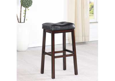 Image for Donald Upholstered Bar Stools Black and Cappuccino (Set of 2)