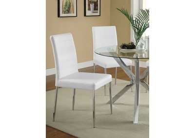 Image for Matson Upholstered Dining Chairs White (Set of 4)