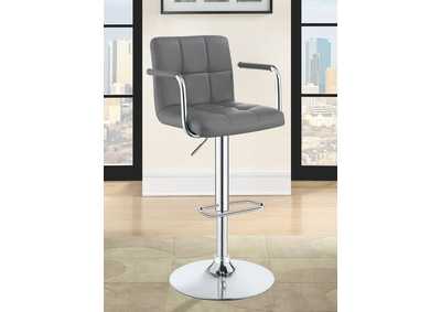 Palomar Adjustable Height Bar Stool Grey and Chrome