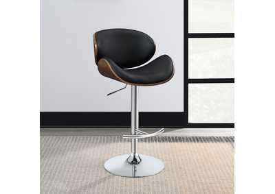 Image for Harris Adjustable Bar Stool Black and Chrome