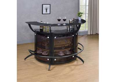 Image for Dallas Curved Bar Unit Smoke and Black, Set of 3