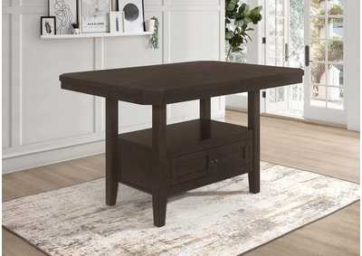 Image for Prentiss Extendable Rectangular Counter Height Table with Butterfly Leaf Cappuccino