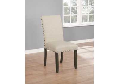 Image for Coleman Upholstered Side Chairs Beige and Rustic Brown (Set of 2)