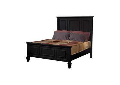 Sandy Beach Queen Panel Bed With High Headboard Black,Coaster Furniture