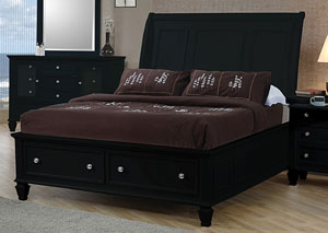 Image for Sandy Beach Black California King Storage Bed