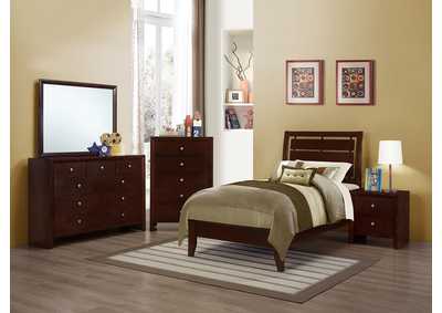 Serenity Panel Bedroom Set Rich Merlot