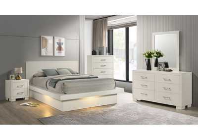 Jessica Minimalistic Platform Bedroom Set,Coaster Furniture