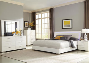 Image for Felicity Glossy White California King Bed