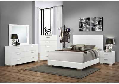 Image for Felicity Panel Bedroom Set Glossy White