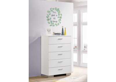 Image for Felicity 5 - drawer Chest Glossy White