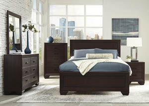 Image for Dark Cocoa Eastern King Panel Bed w/Dresser & Mirror