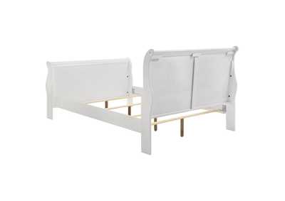 Louis Philippe Queen Sleigh Panel Bed White,Coaster Furniture