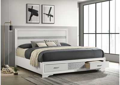 Image for Miranda Eastern King 2-drawer Storage Bed White