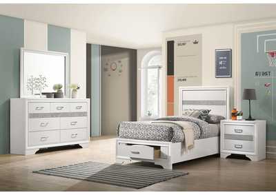 Image for Miranda 4-piece Twin Storage Bedroom Set White