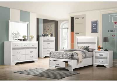 Image for Miranda 5-piece Twin Storage Bedroom Set White