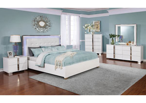 Image for White Eastern King Bed w/Dresser and Mirror