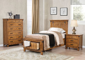 Natural & Honey Twin Storage Bed
