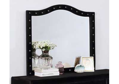 Image for Deanna Button Tufted Mirror Black