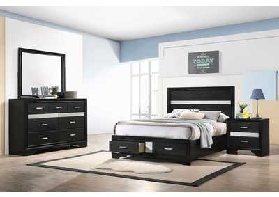 Image for Miranda 4-piece Full Storage Bedroom Set Black