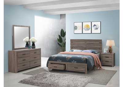 Image for Brantford 4-piece Eastern King Storage Bedroom Set Barrel Oak