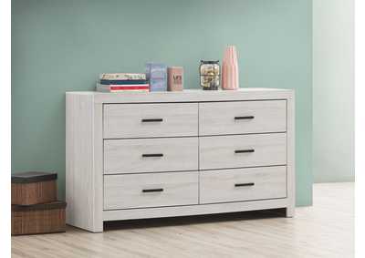 Image for Brantford 6-drawer Dresser Coastal White