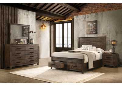 Image for Woodmont California King Storage Bedroom Set Rustic Golden Brown