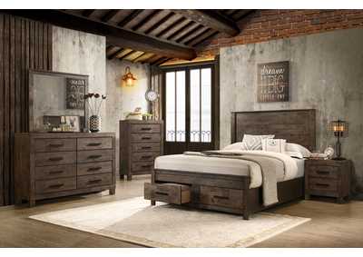 Image for Woodmont California King Storage Bedroom Set Rustic Golden Brown