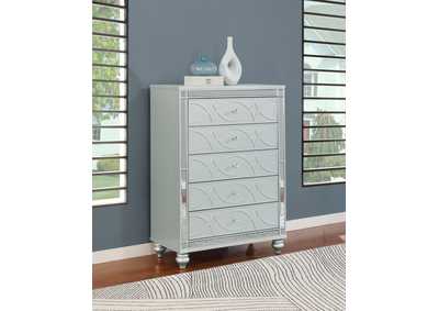 Image for Gunnison 5-drawer Chest Silver Metallic