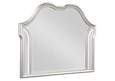 Evangeline Camel Top Dresser Mirror Silver Oak,Coaster Furniture