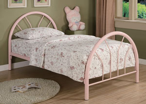 Image for Pink Metal Twin Bed