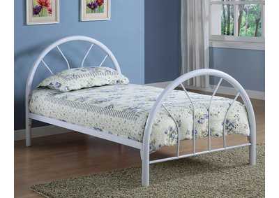 Image for White Metal Twin Bed