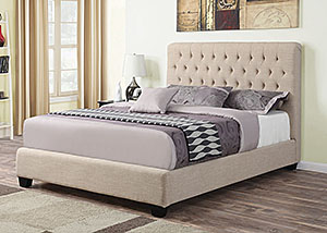 Image for Cream & Black Twin Size Bed