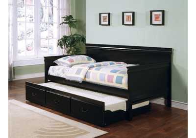 Image for Black Louis Philippe Traditional Black Twin Daybed